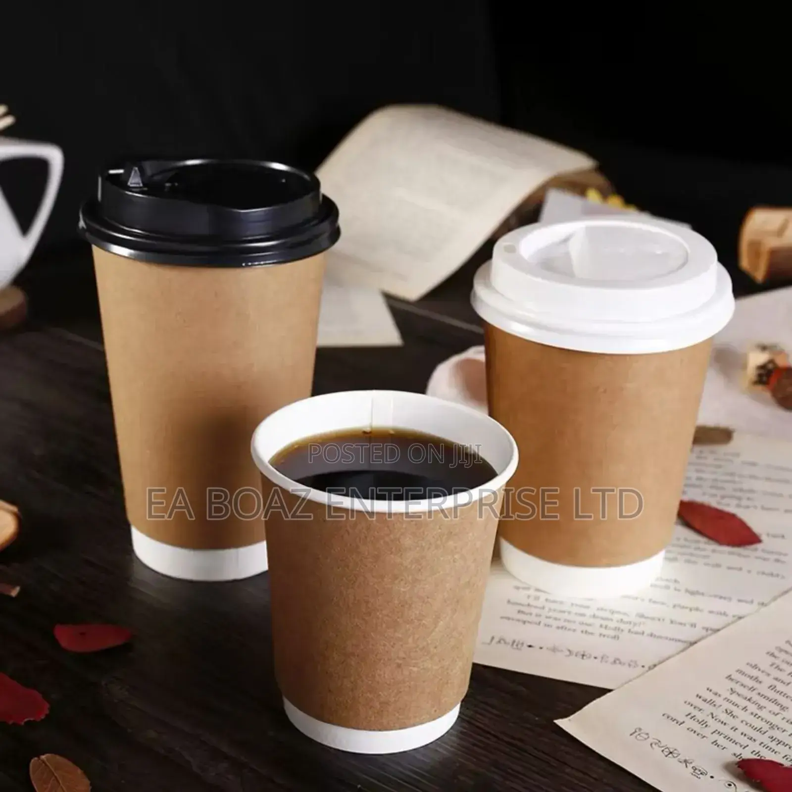 Paper Cups With Covers 50pcs