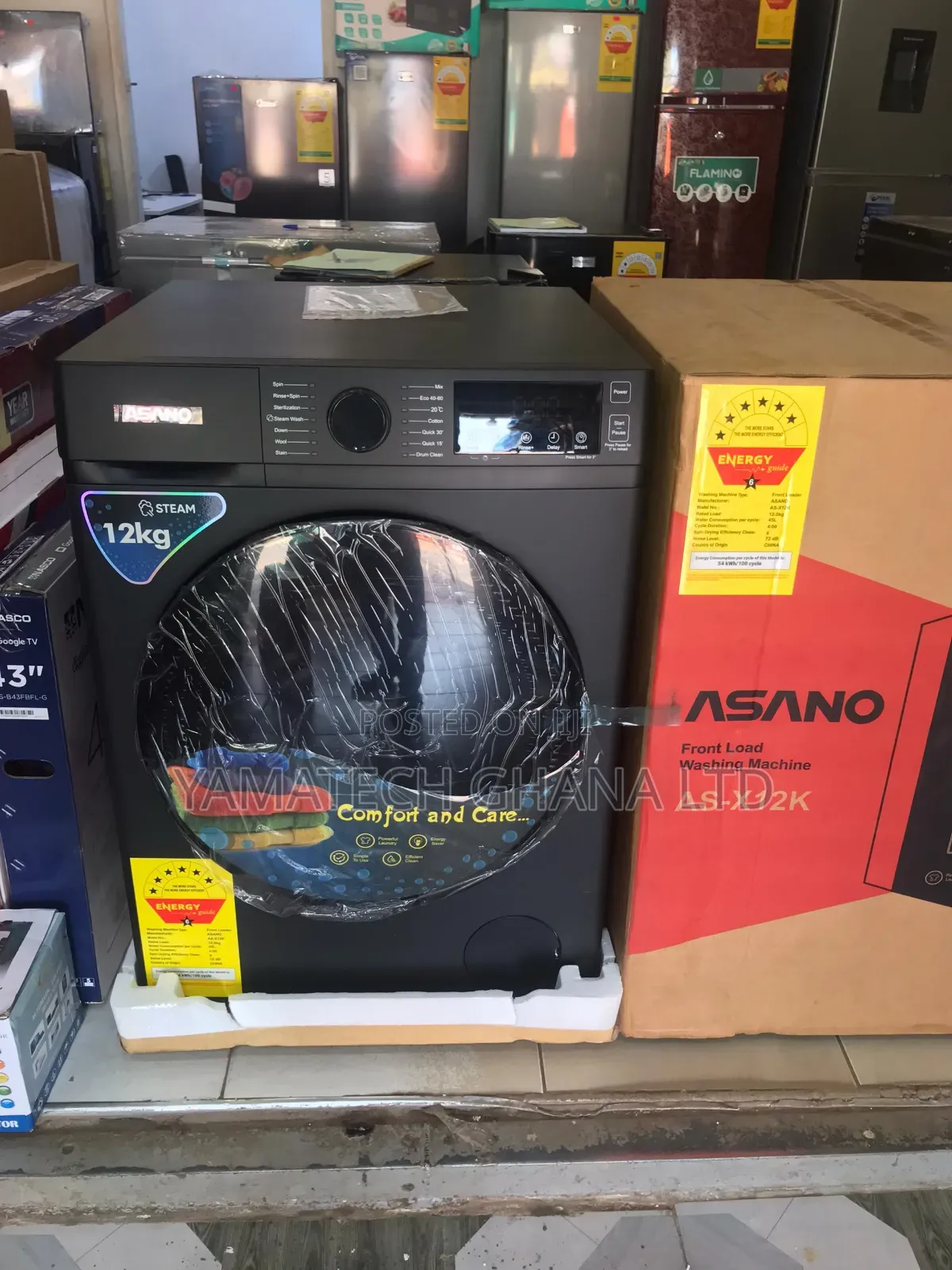 Asano 12kg Fully Automatic Front Load Washing Machine Wash and Dry