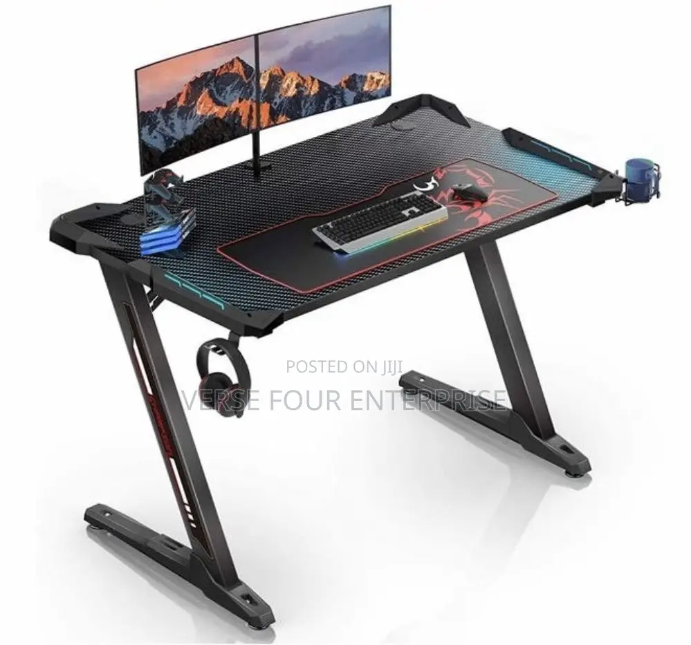 Z Shaped Ergonomic Gaming Desk