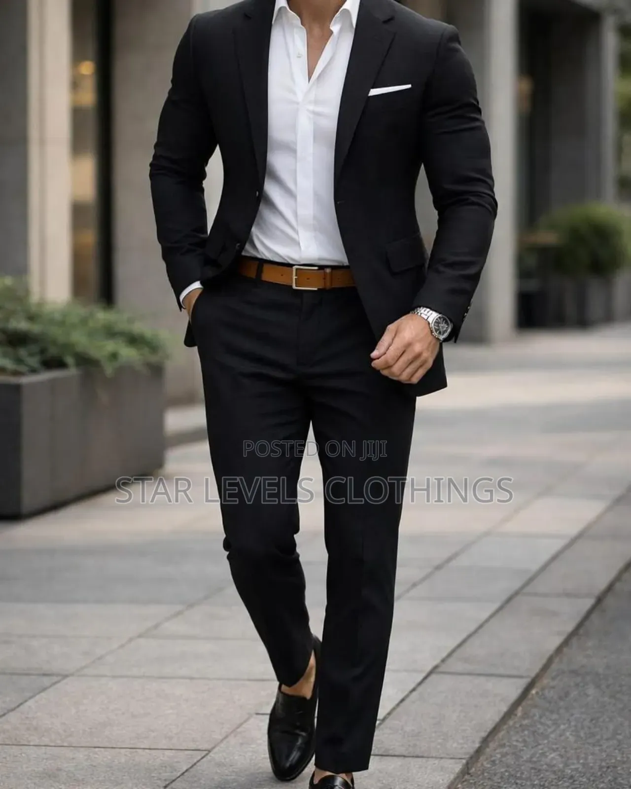 Black Elegant Men Suit in 2pcs And3pcs