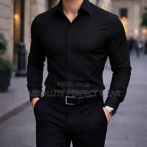 Brand New Correct Blue Black Plain Shirt for Men
