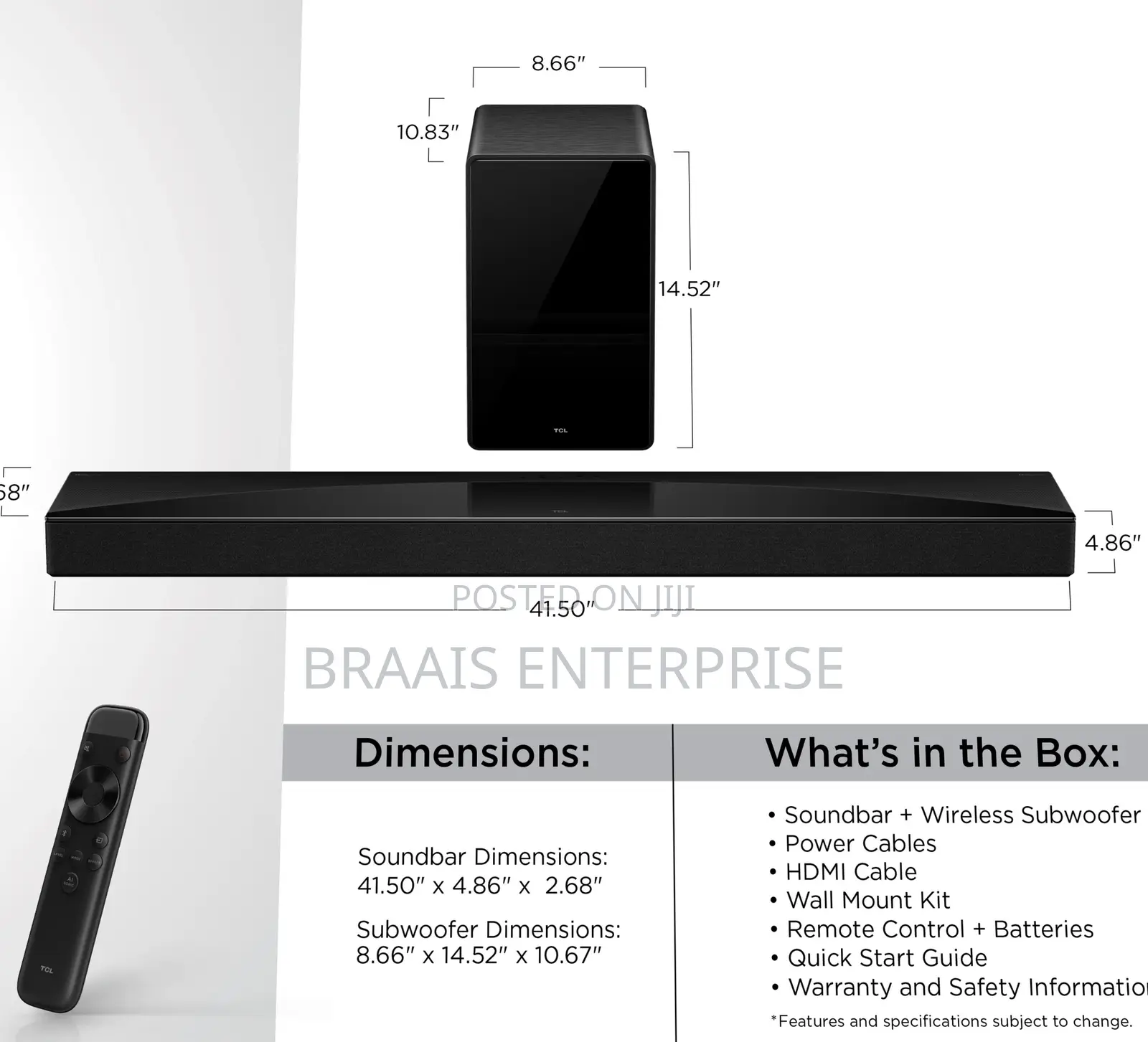 TCL 5.1.2ch Home Theater Soundbar
