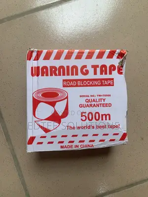 500m Warning Tape (Red & White Road Blocking Tape)
