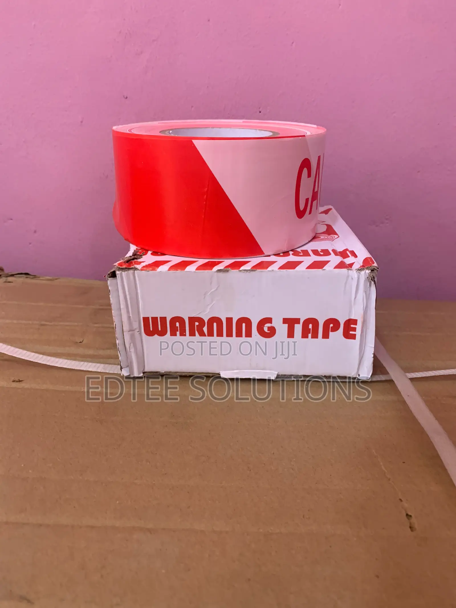 500m Warning Tape (Red & White Road Blocking Tape)