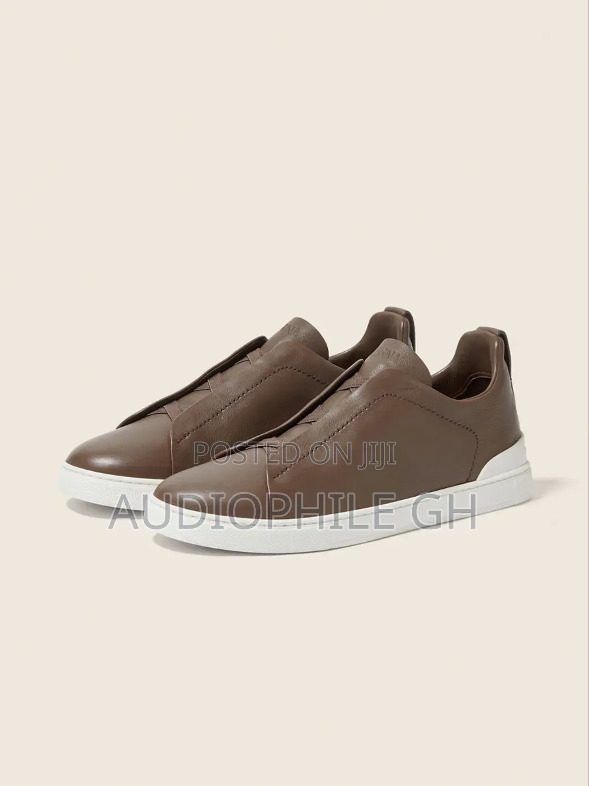 Zegna Reddish Brown Triple Stitchtm Secondskin Sneakers