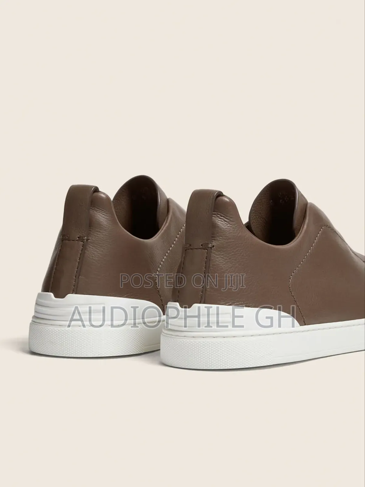 Zegna Reddish Brown Triple Stitchtm Secondskin Sneakers