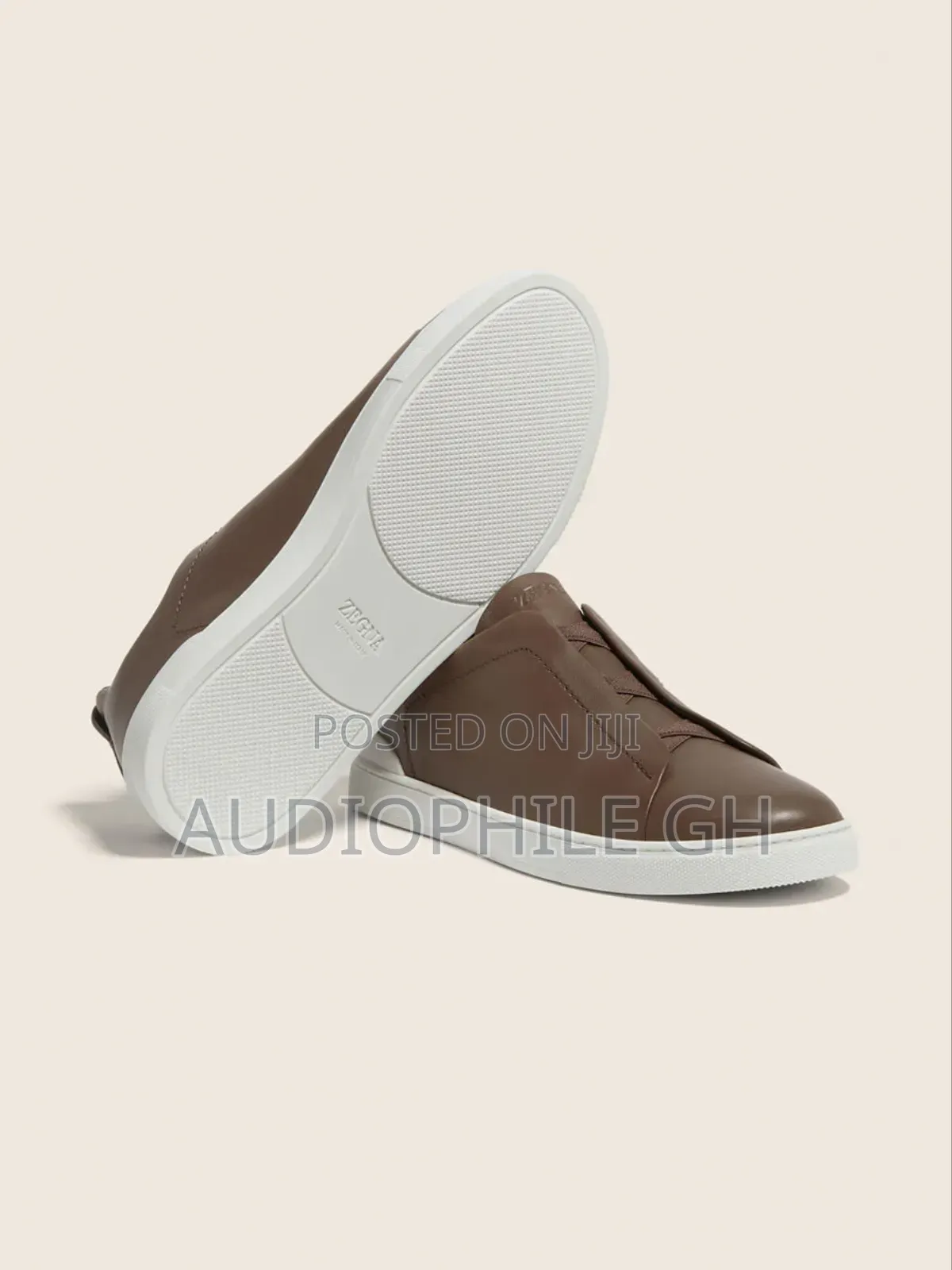 Zegna Reddish Brown Triple Stitchtm Secondskin Sneakers