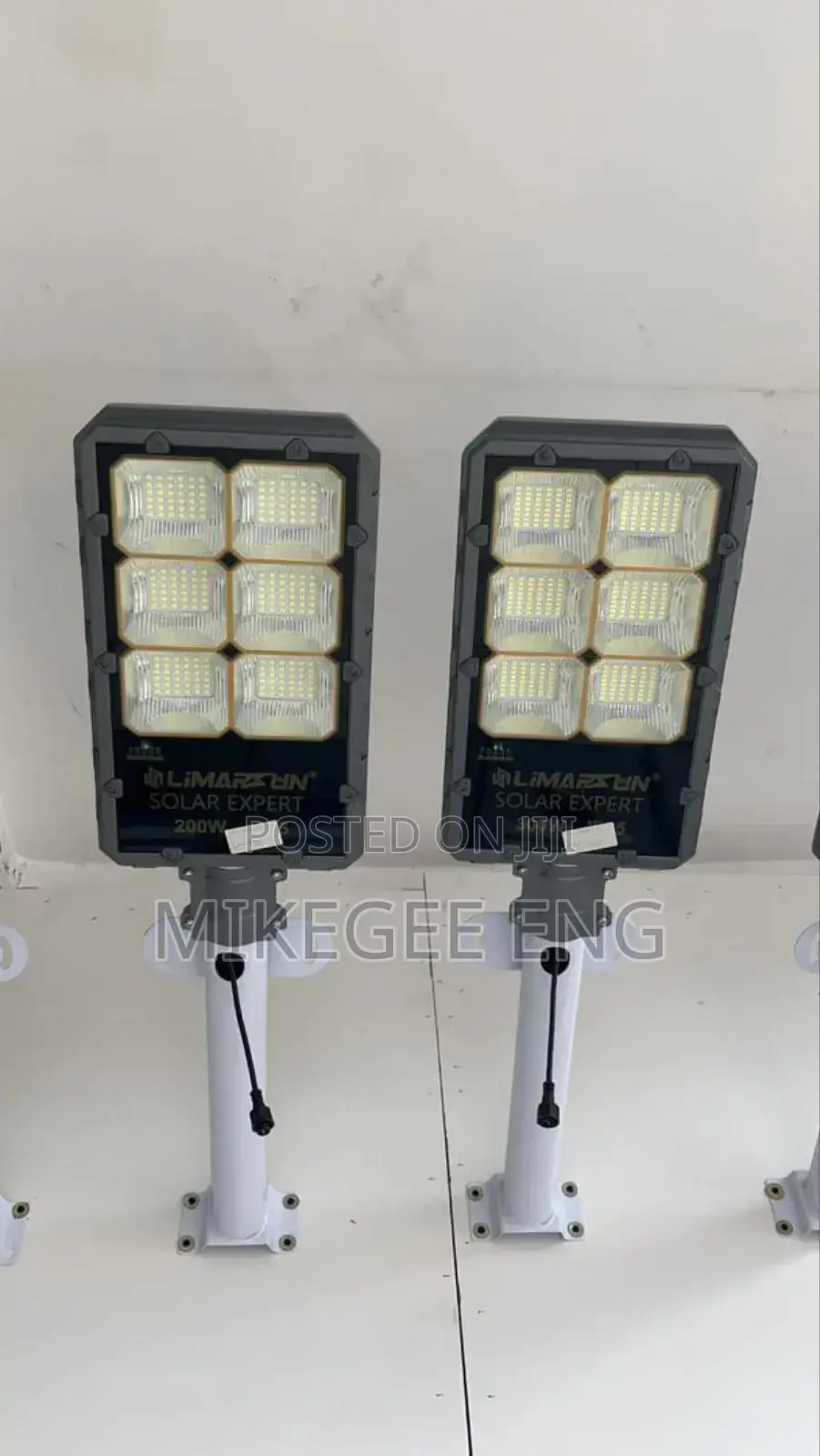 Solar Street Light and Flood Light Installation With 6 -8m Pole