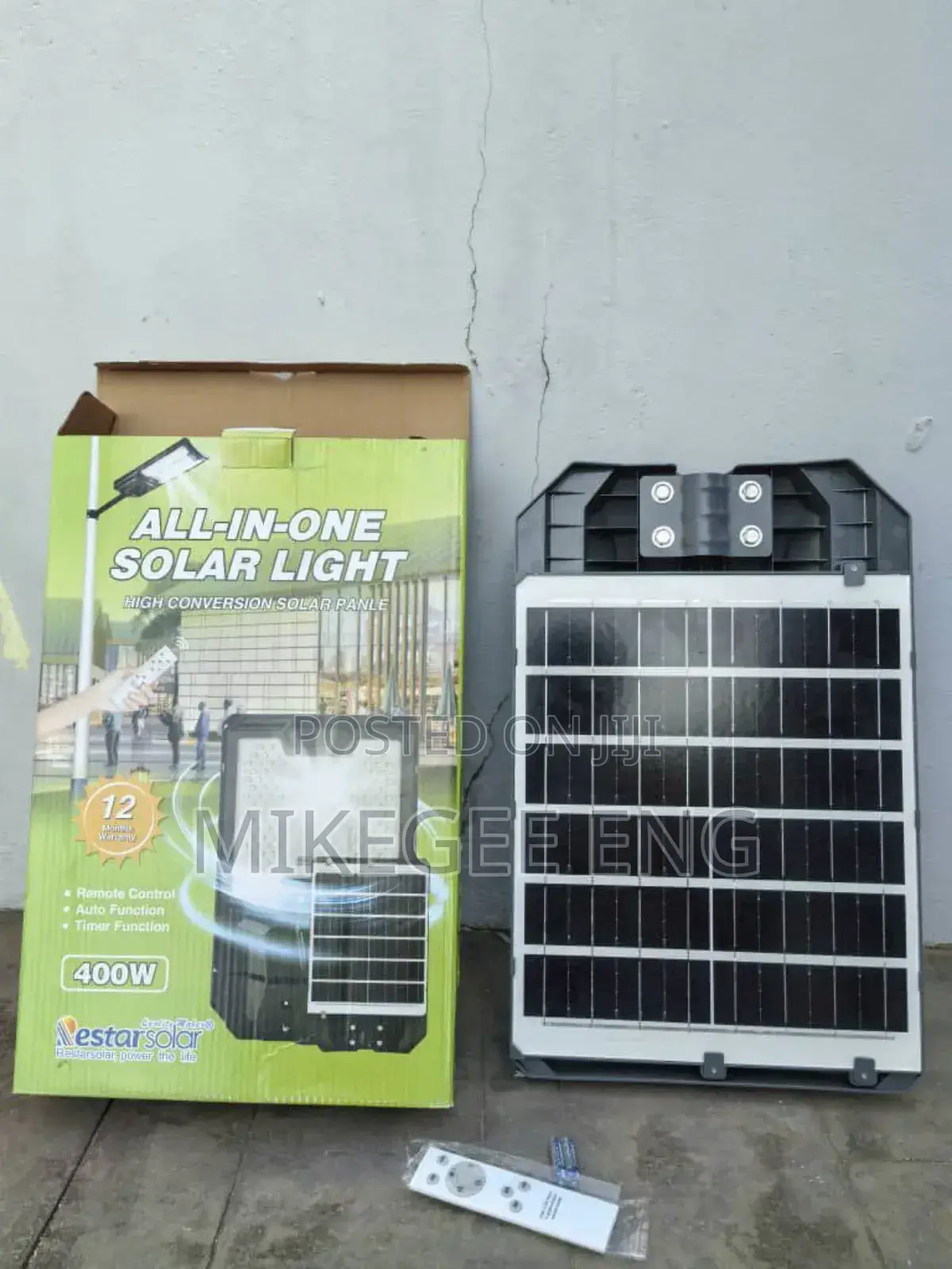 Solar Street Light and Flood Light Installation With 6 -8m Pole