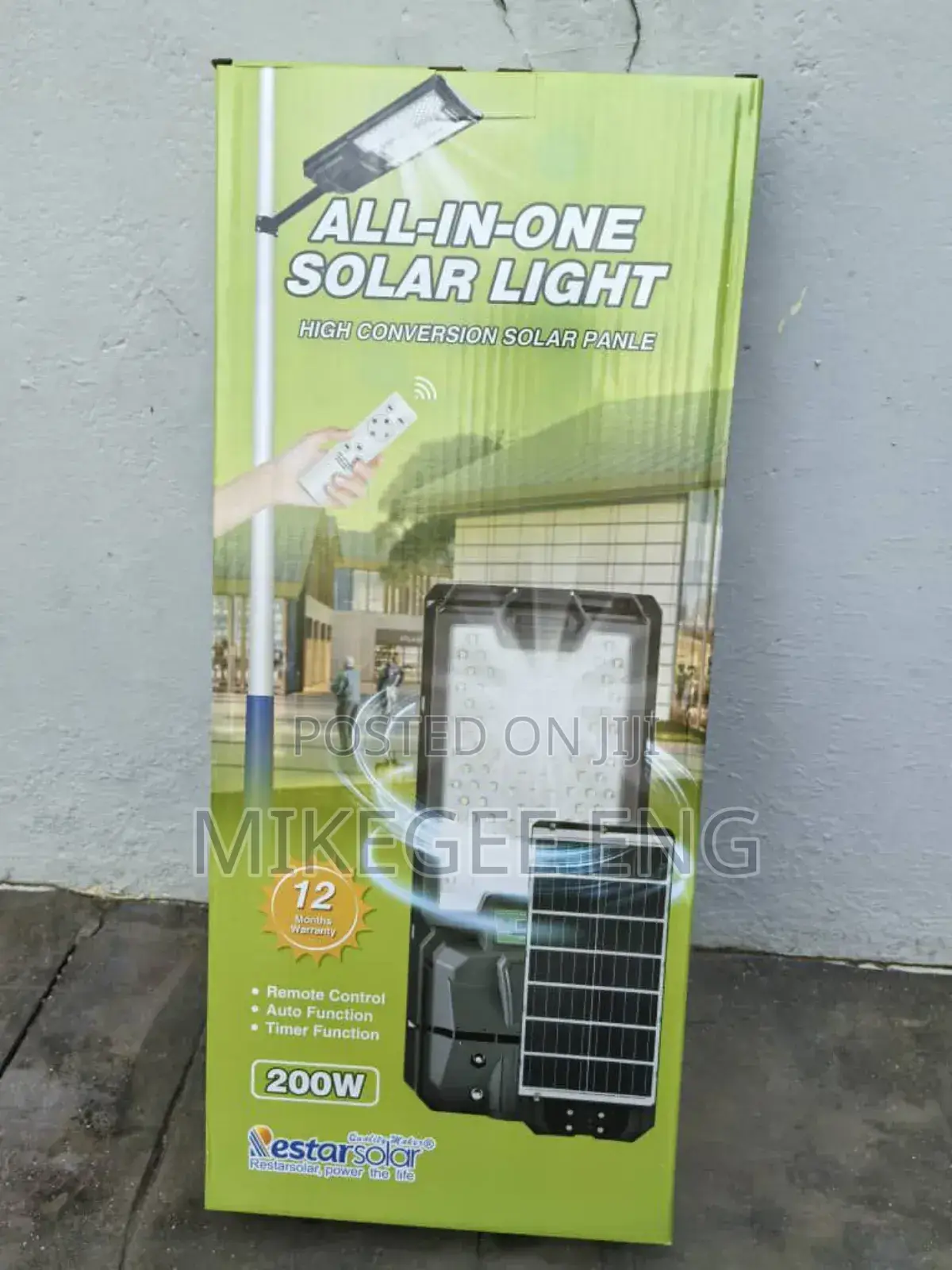 Solar Street Light and Flood Light Installation With 6 -8m Pole