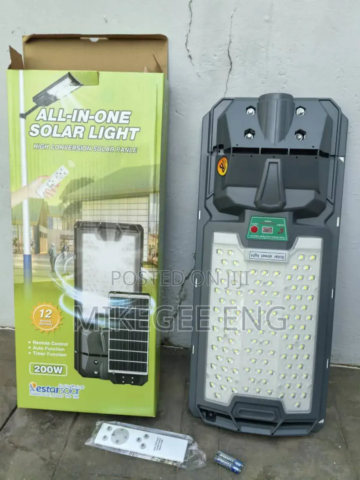 Solar Street Light and Flood Light Installation With 6 -8m Pole