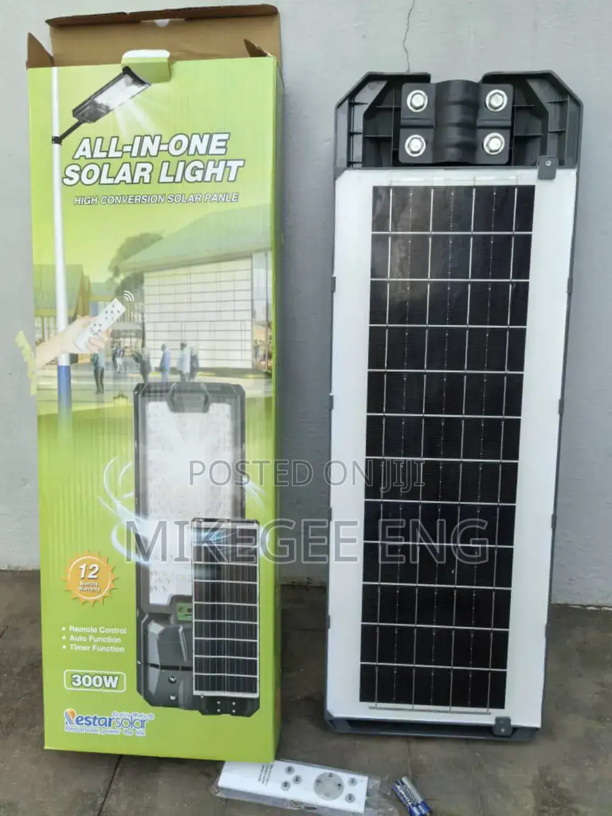 Solar Street Light and Flood Light Installation With 6 -8m Pole
