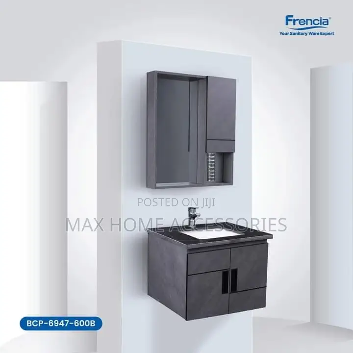 Modern Style Washroom Cabinet Basin With Mirror