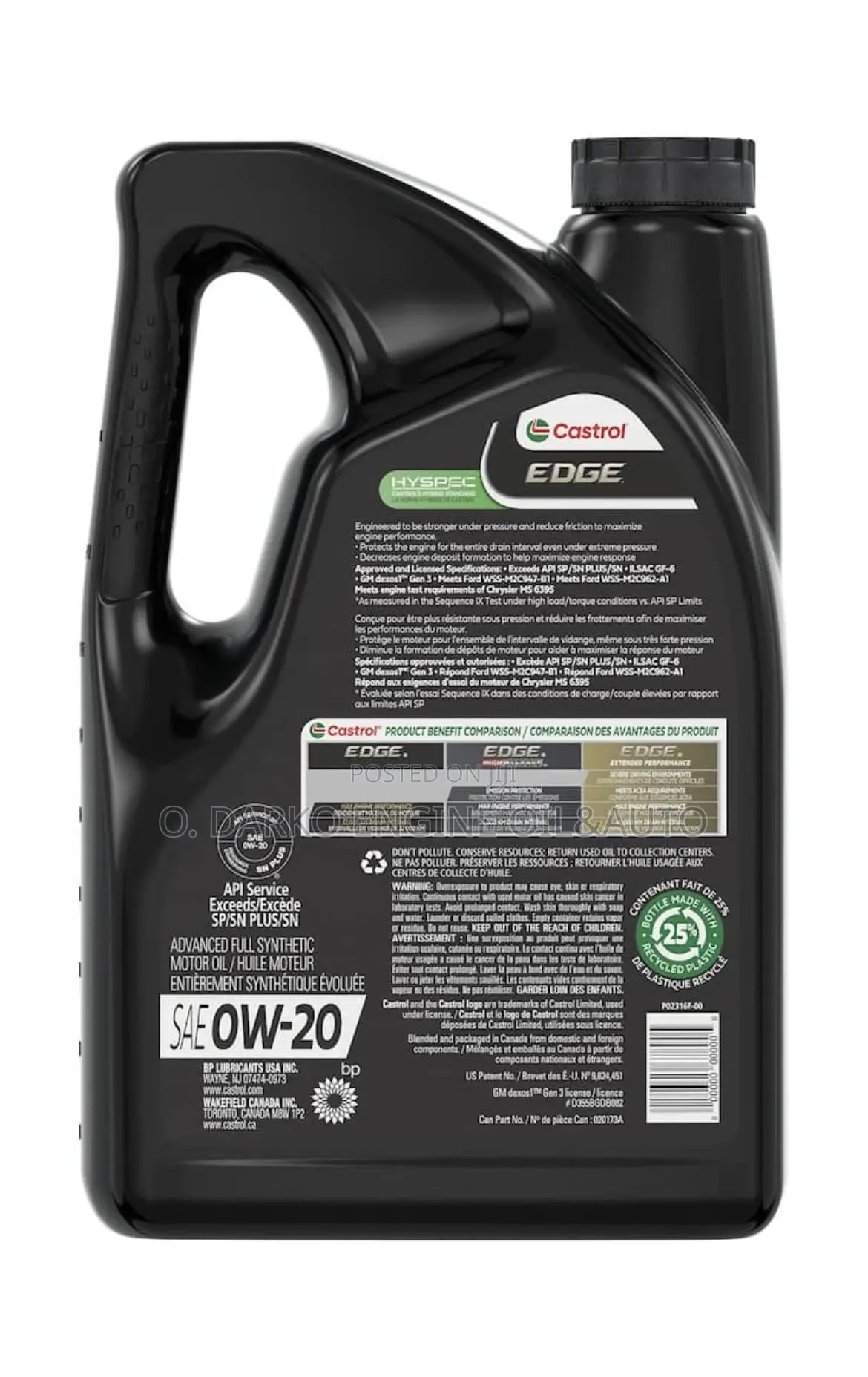 Castrol 5w-30 5l 32,000 Km Protection From (Canada)