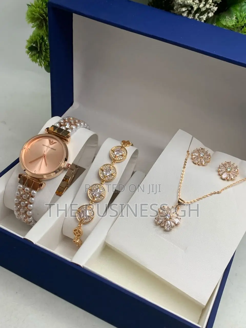 Watch, Bracelet, Necklace and Earring Set for Ladies