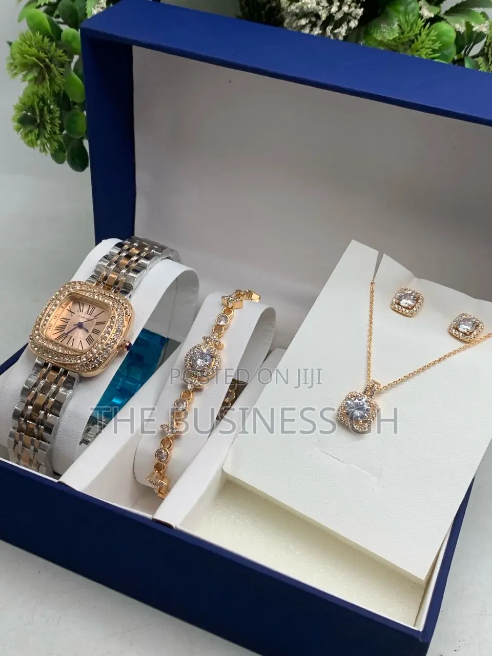 Watch, Bracelet, Necklace and Earring Set for Ladies