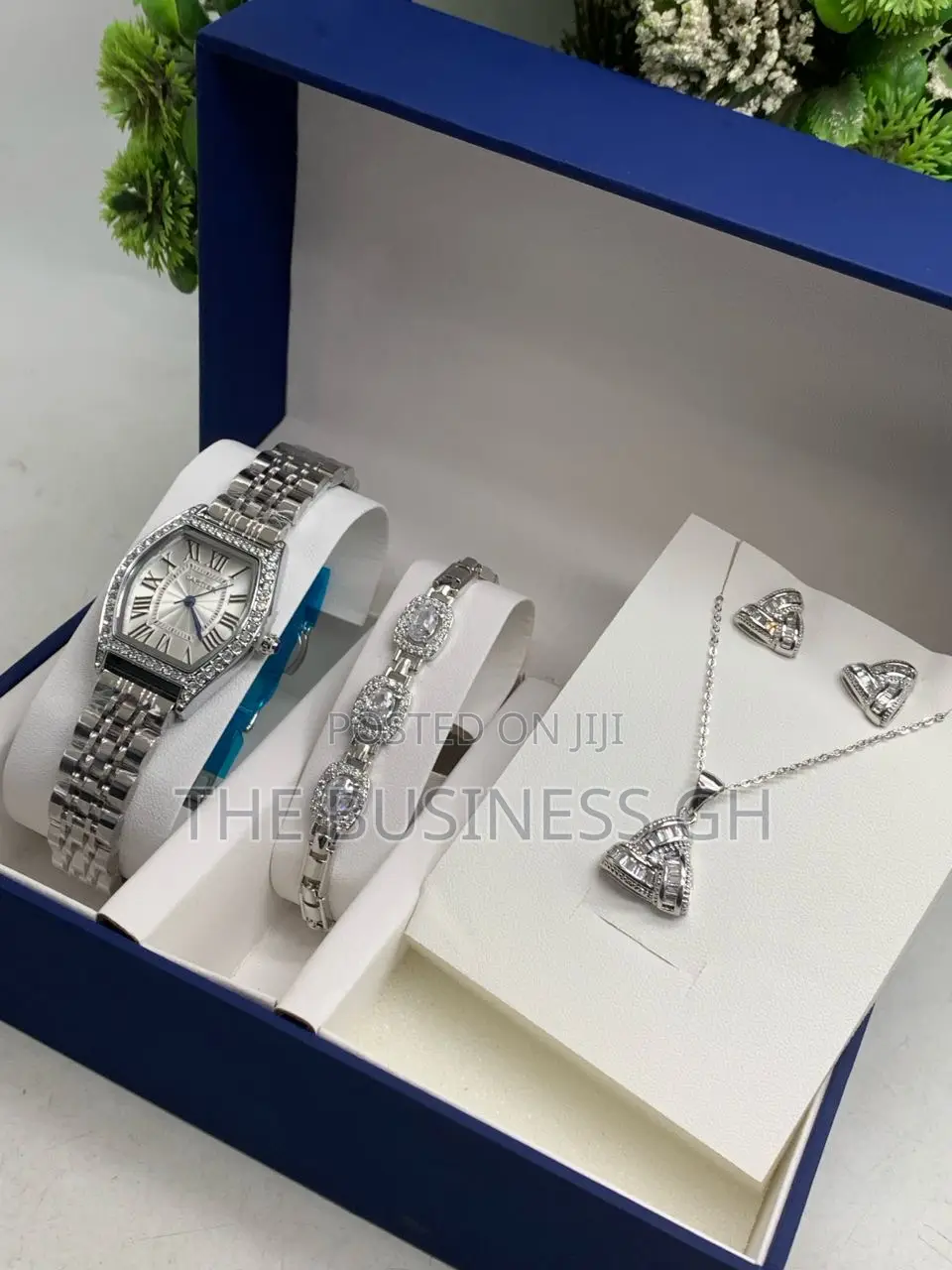 Watch, Bracelet, Necklace and Earring Set for Ladies