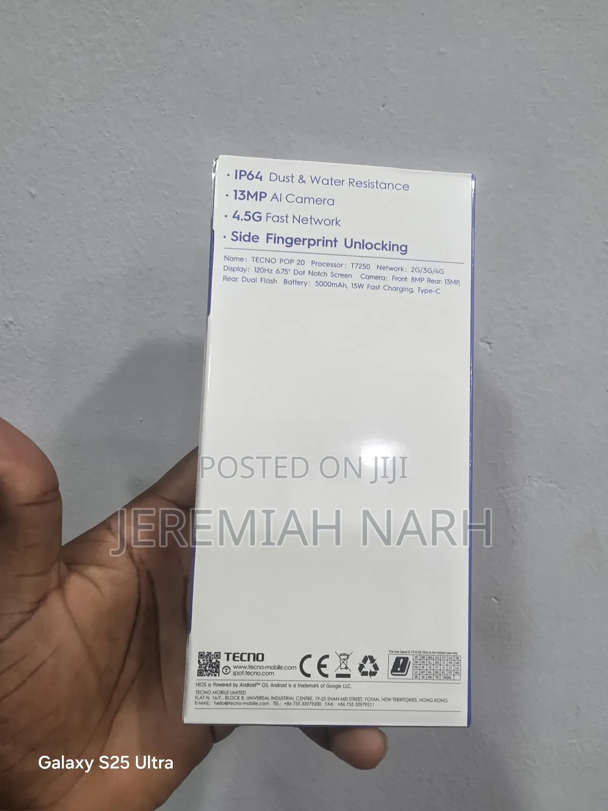 New Tecno Pop 20 64 GB Black