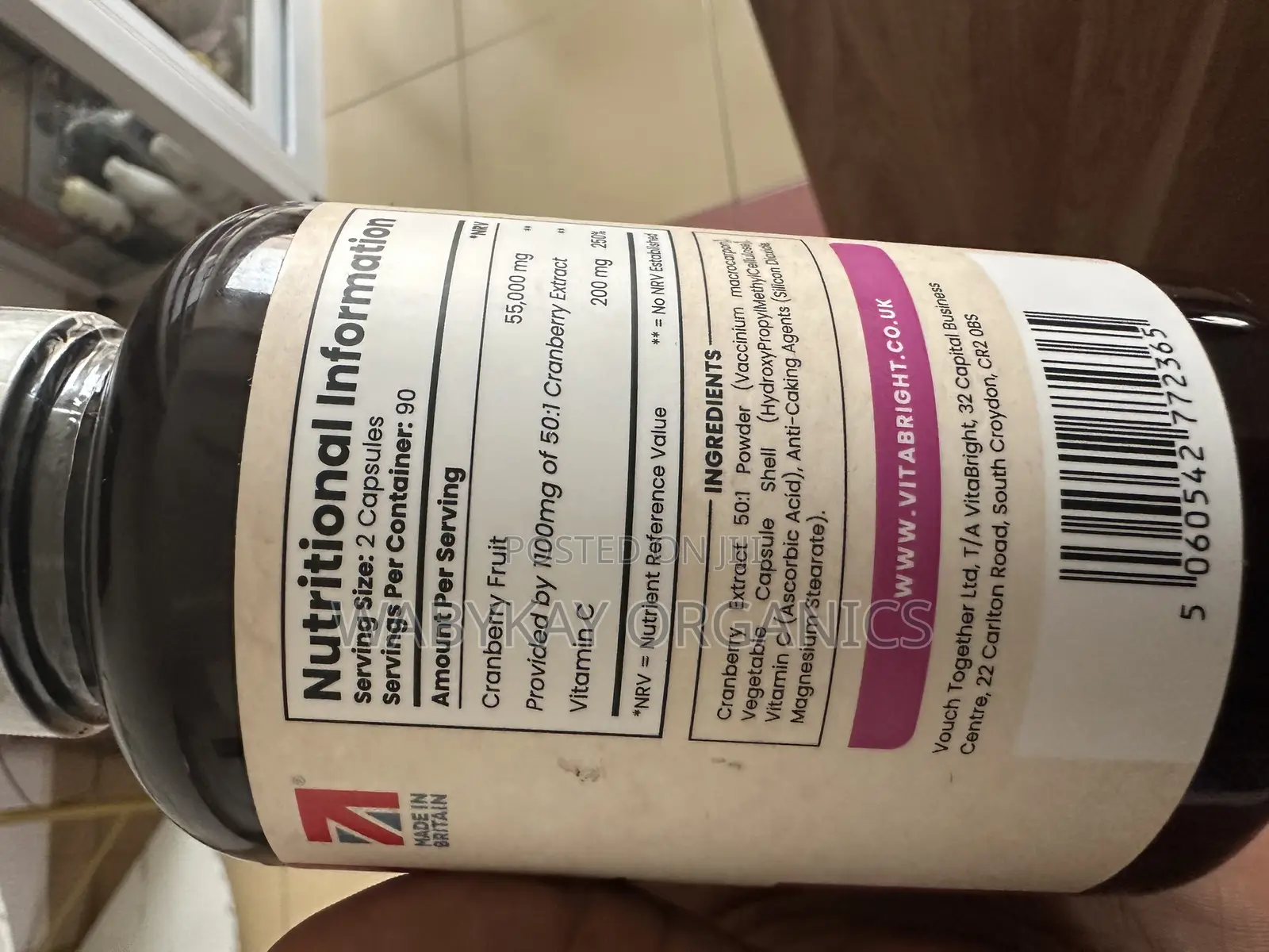 Cranberries Fruit + Vit C Capsules Extra Strength