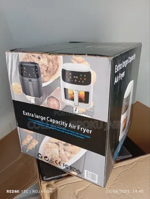 8l Smart Transparent Air Fryer - Black