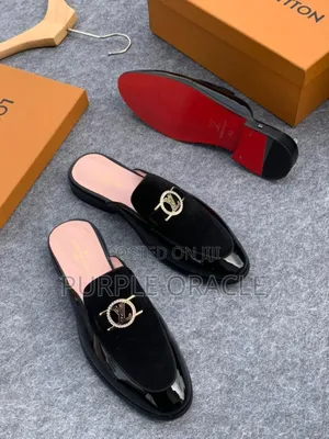 Black Louis Vuitton Half Shoes