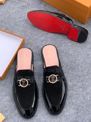 Black Louis Vuitton Half Shoes