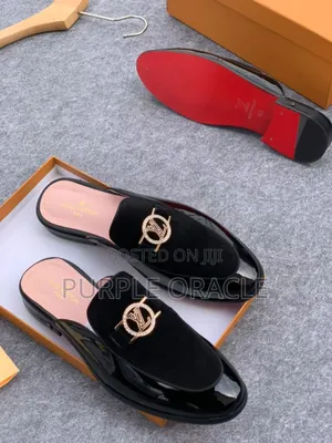 Black Louis Vuitton Half Shoes