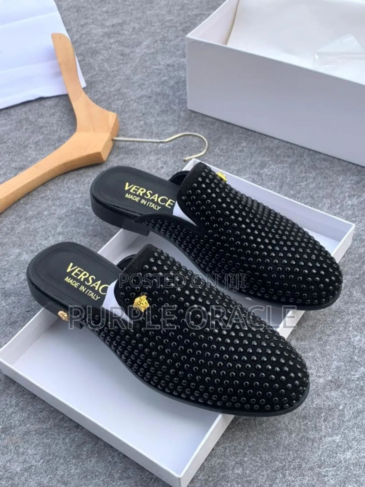 Versace Backless Loafers for Men.