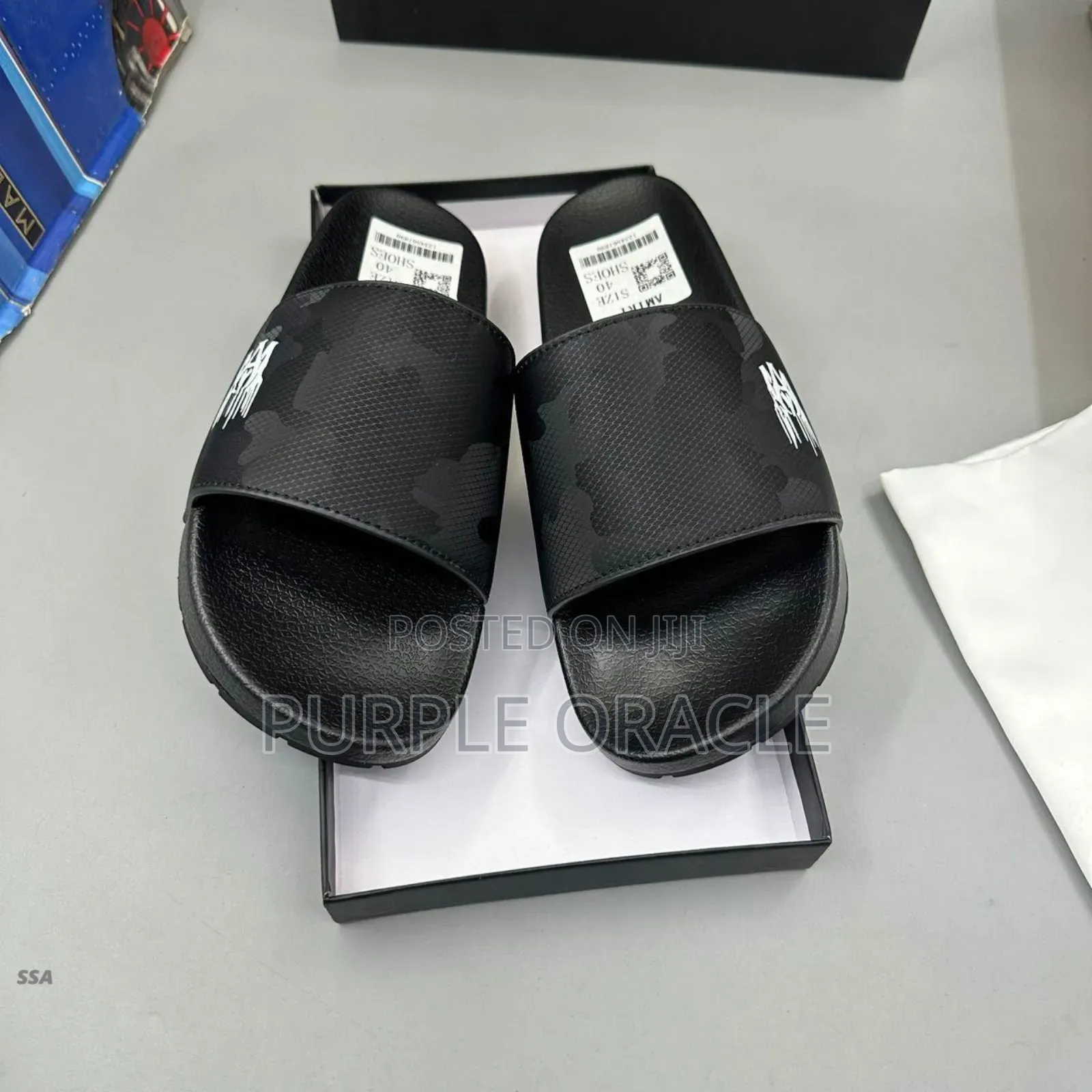 Amiri Black Slides .