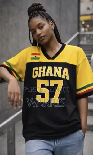 Ghana Diaspora Heritage Jersey Heavyweight 100% Cotton