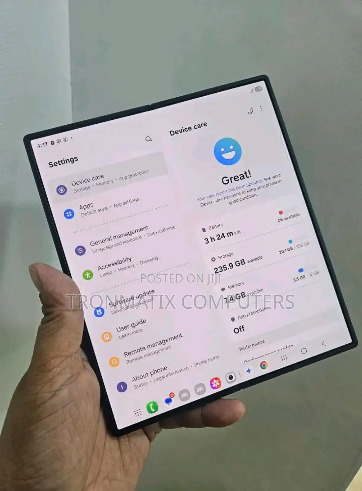 New Samsung Galaxy Z Fold7 256 GB Blue