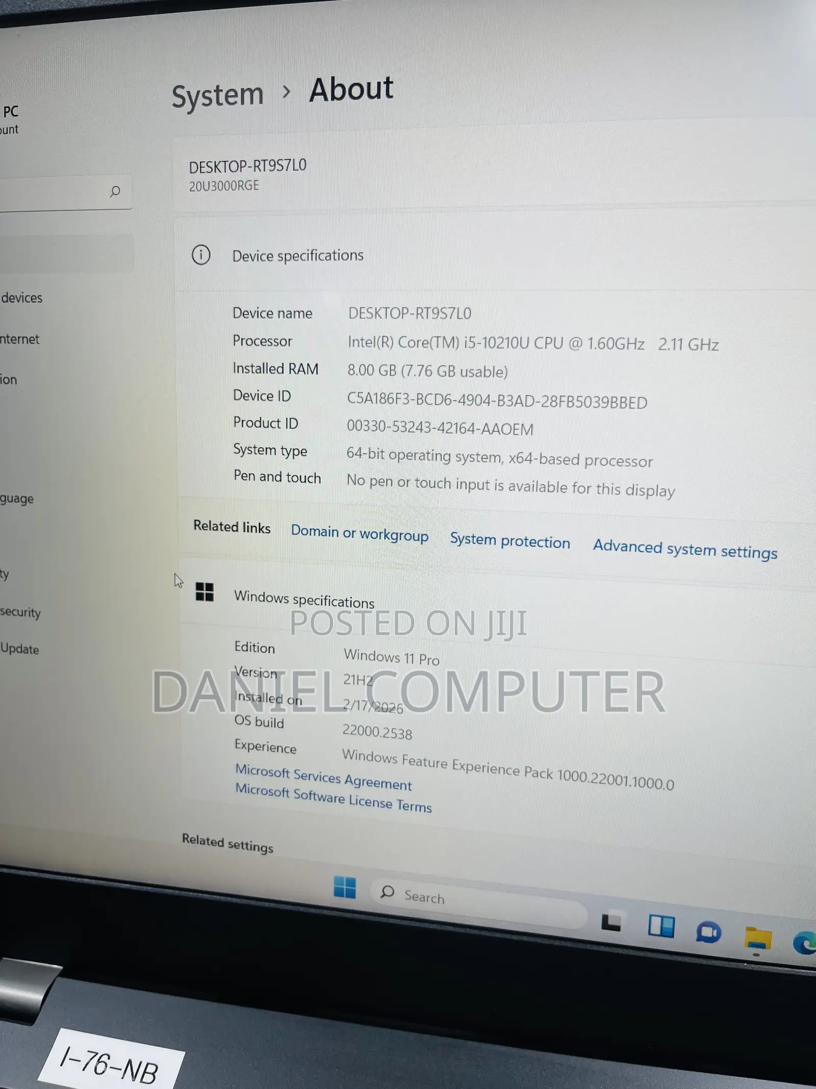 Laptop Lenovo Thinkpad L15 Gen 3 8GB Intel Core i5 SSD 256GB