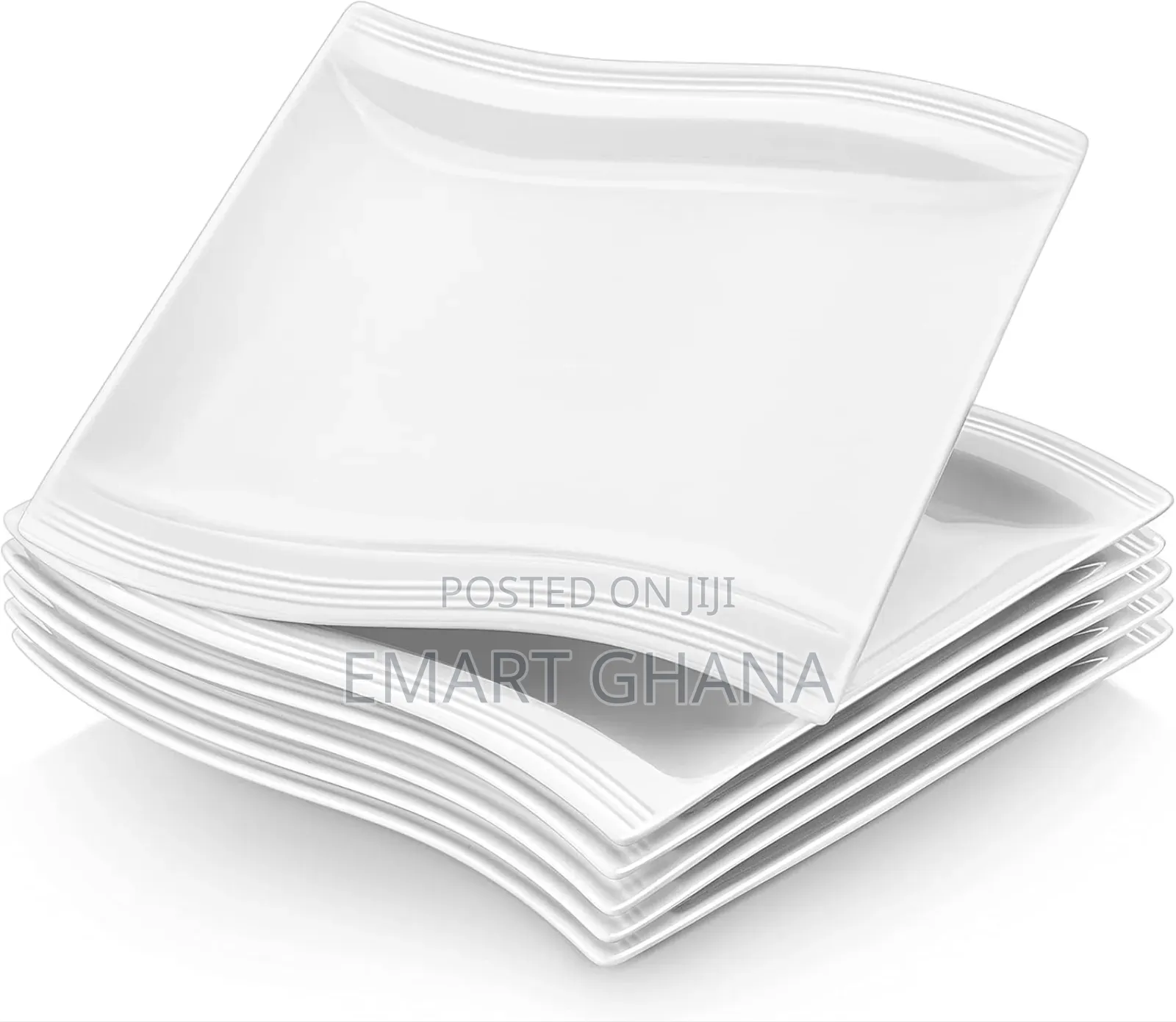 Dinner Plates, 8.2 Inch Porcelain White Dinner Plates Set Of 6 Ceramic