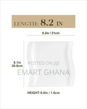 Dinner Plates, 8.2 Inch Porcelain White Dinner Plates Set Of 6 Ceramic