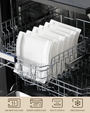 Dinner Plates, 8.2 Inch Porcelain White Dinner Plates Set Of 6 Ceramic
