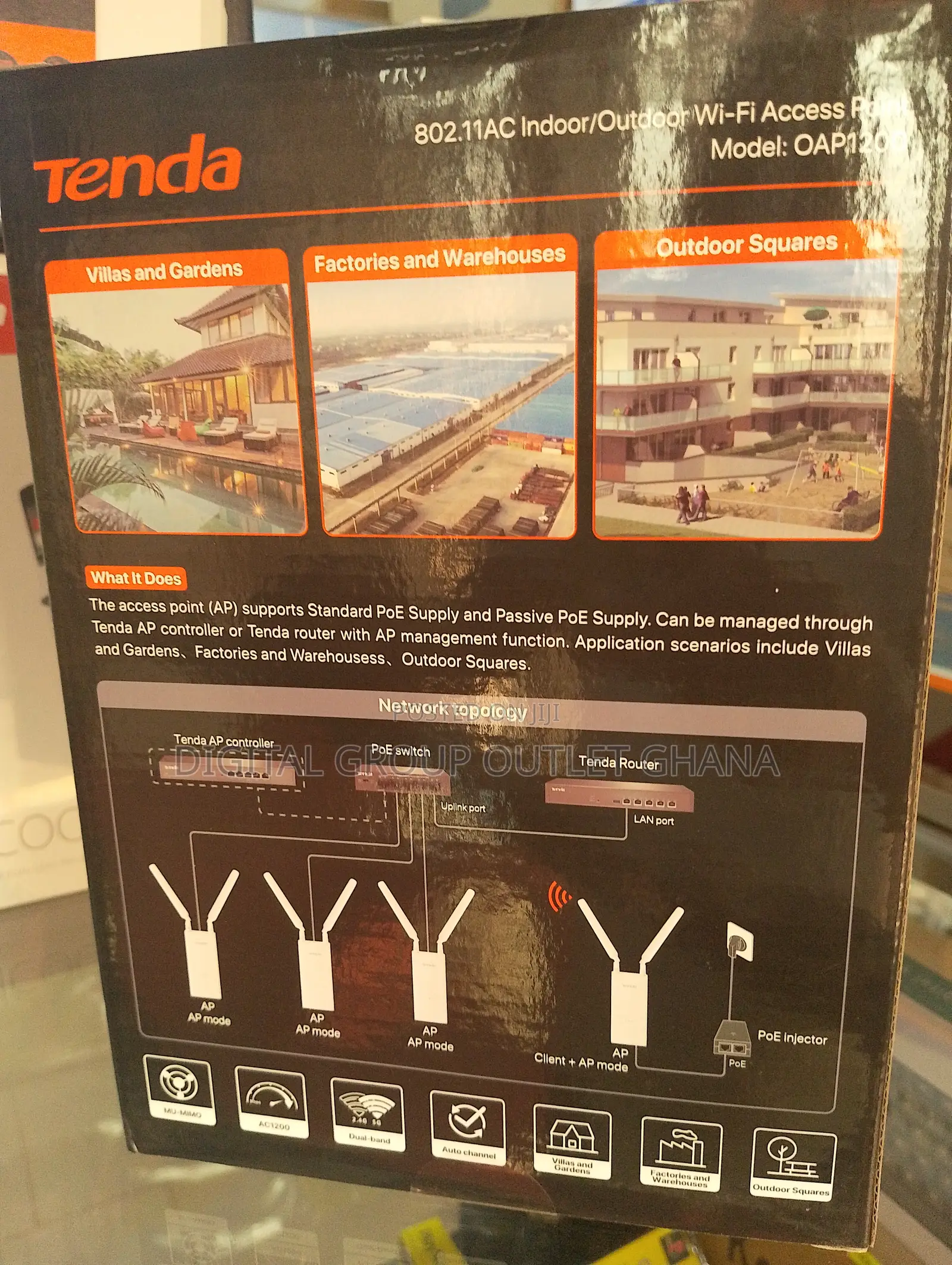 Tenda 802.11ac Wi-Fi Access Point (Oap1200)