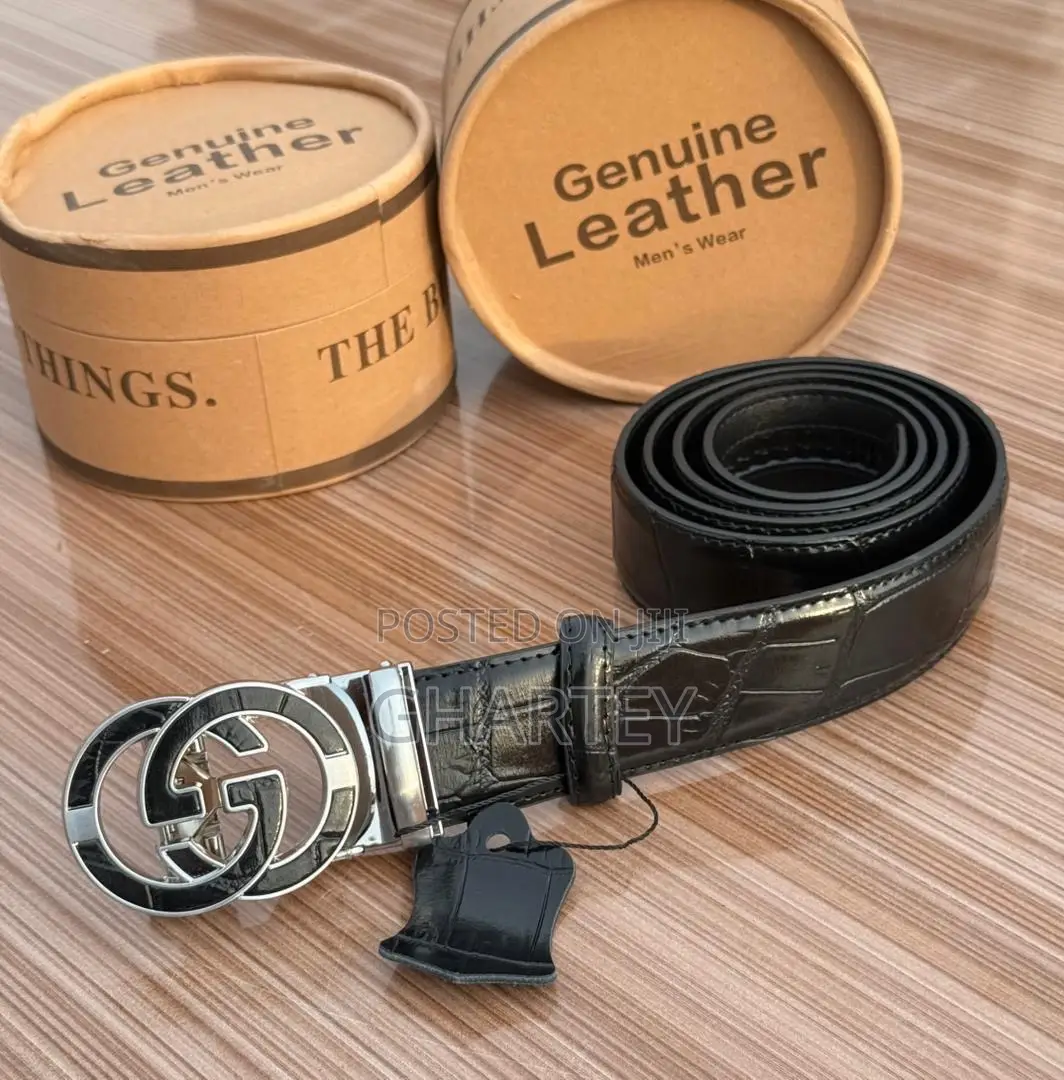 Men’S Designer Simple Buckle Quality Leather Belt