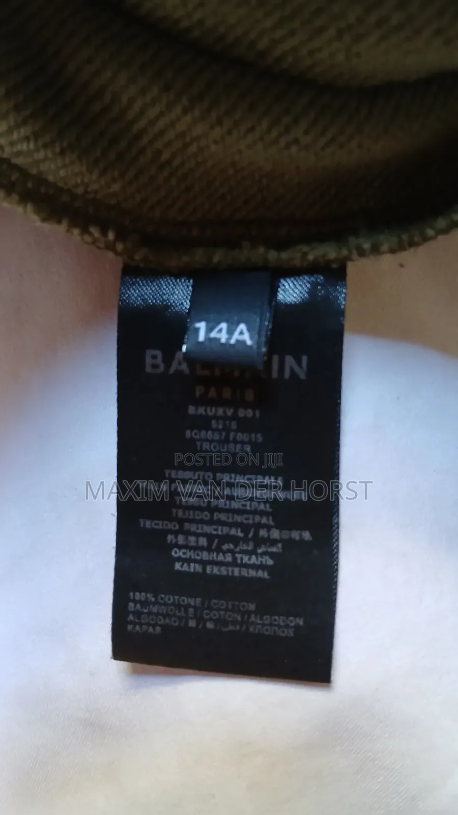 Balmain Paris Green Trousers