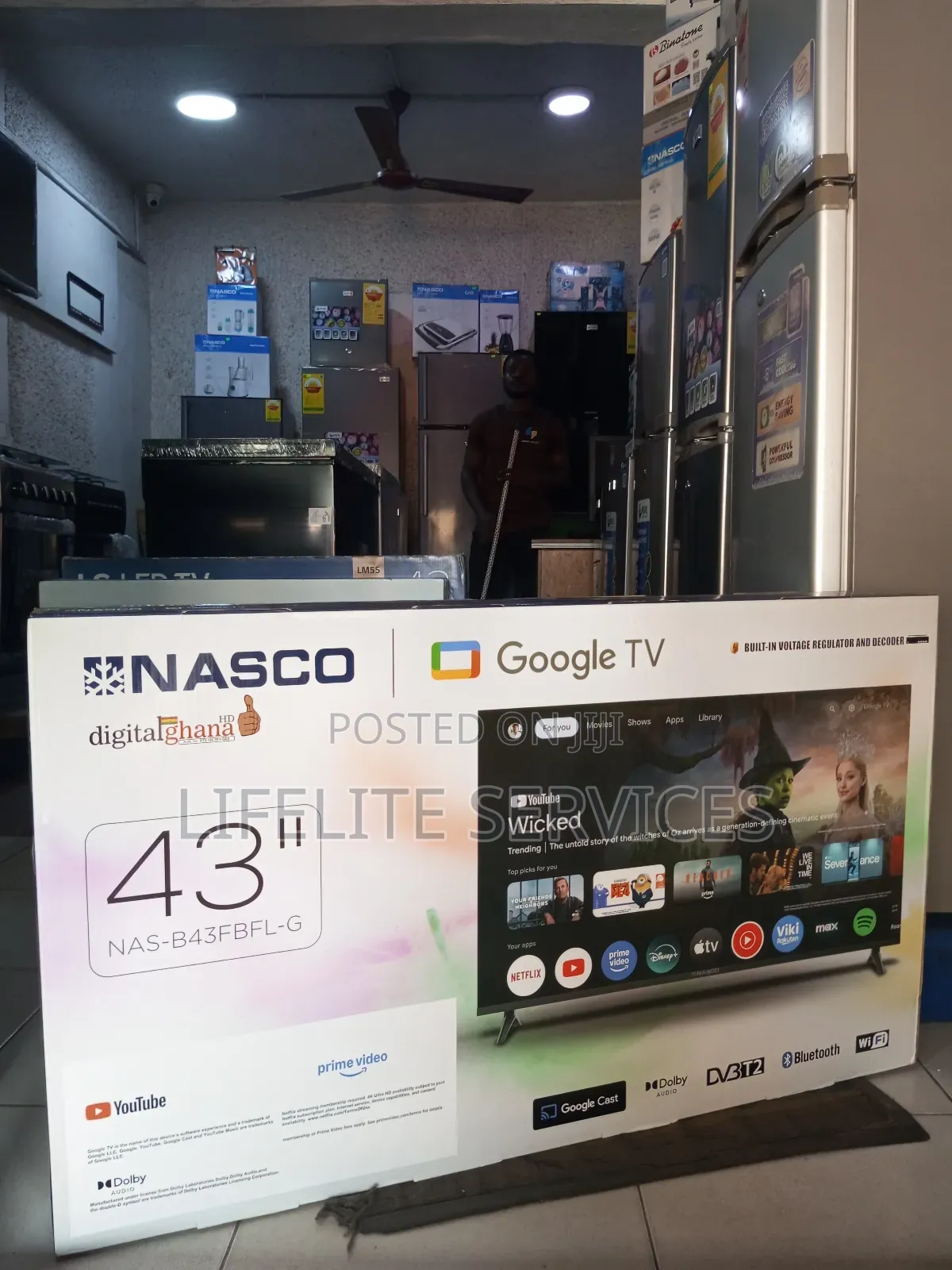 43" Smart Tv Nasco With Bluetooth