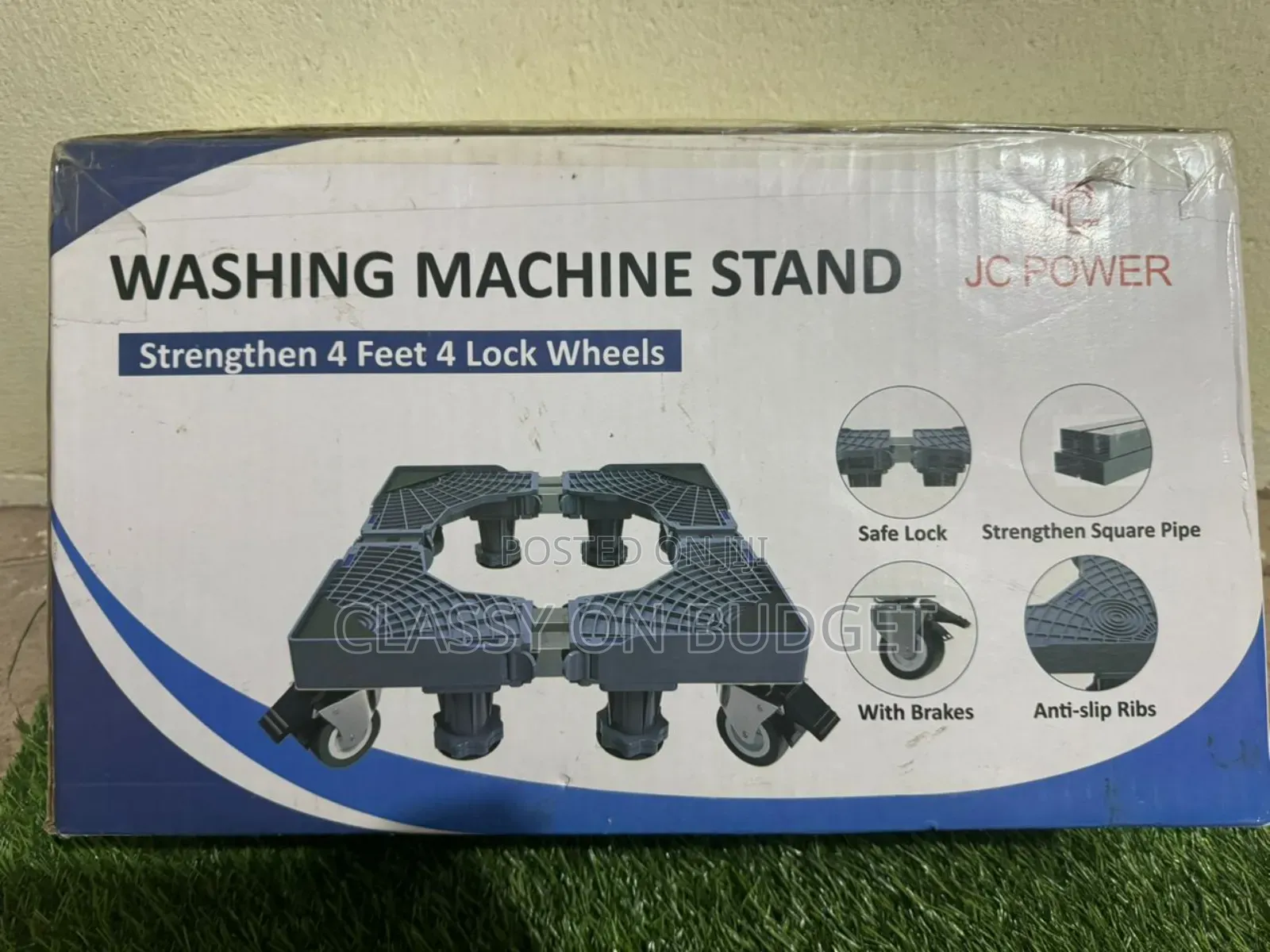 Heavy Duty Fridge/ Washing Machine Stand With Wheels