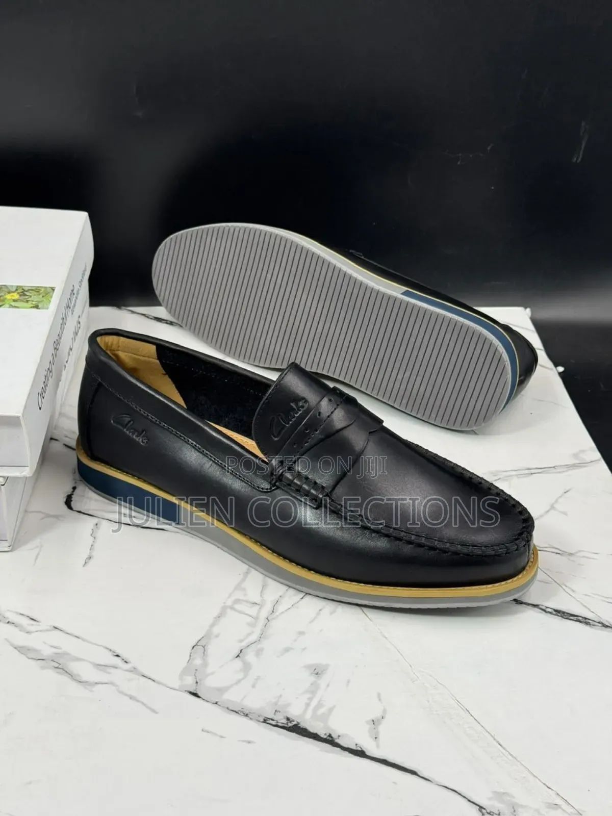 Clarks Loafers Leather Shoe Brown and Black