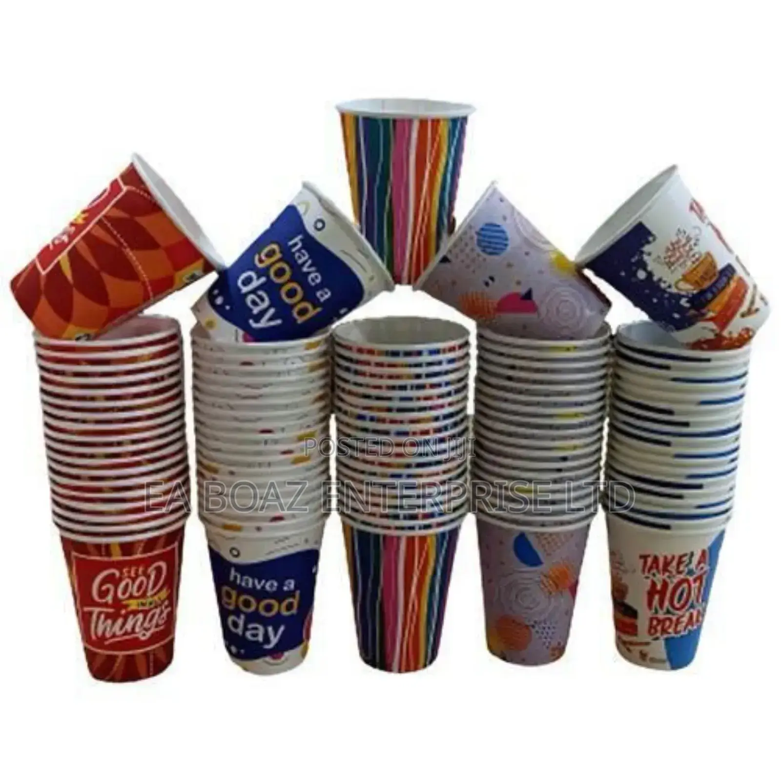 Paper Cups With Covers 50pcs