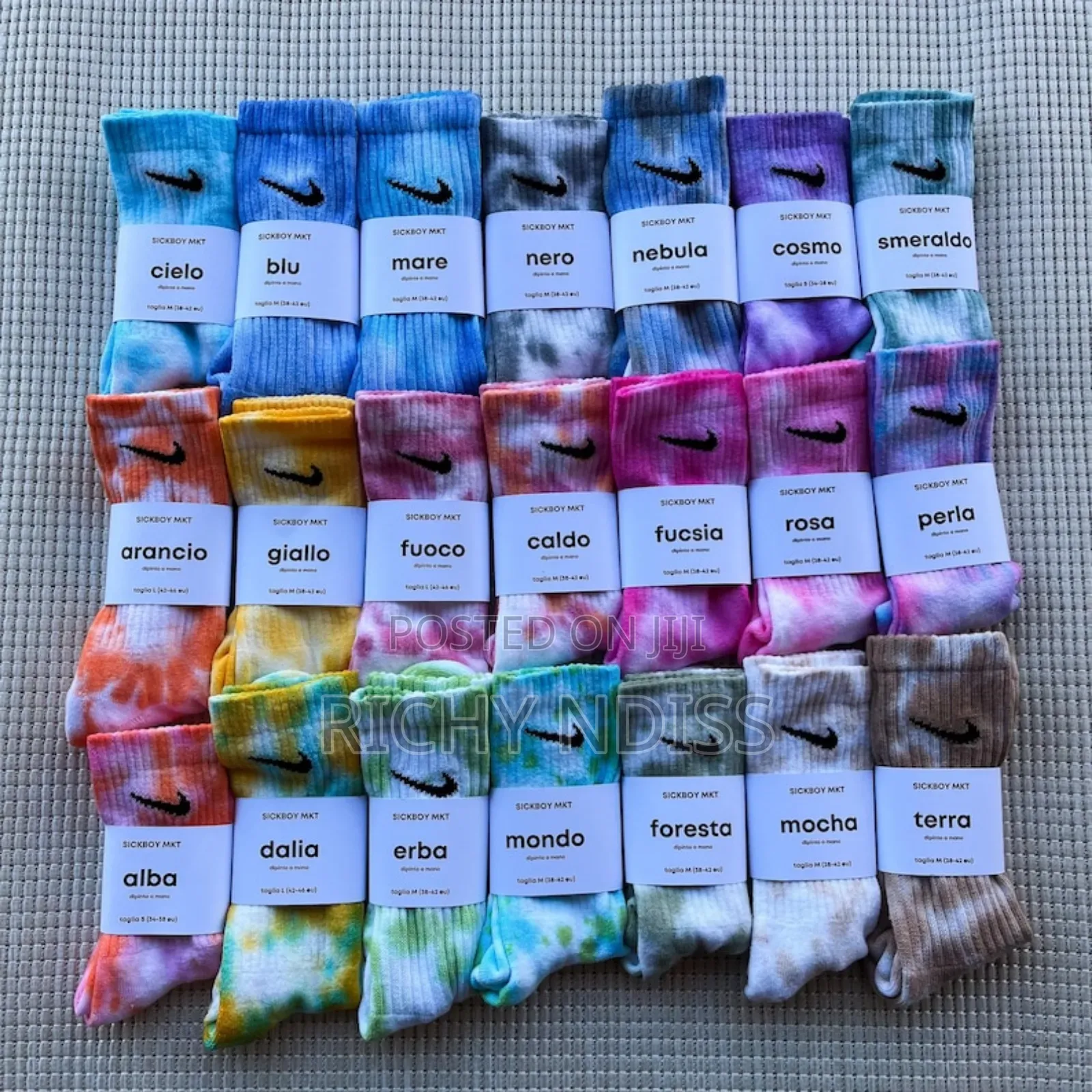Tie-Dye Nike Socks (Green, Orange, Blue, Pink)