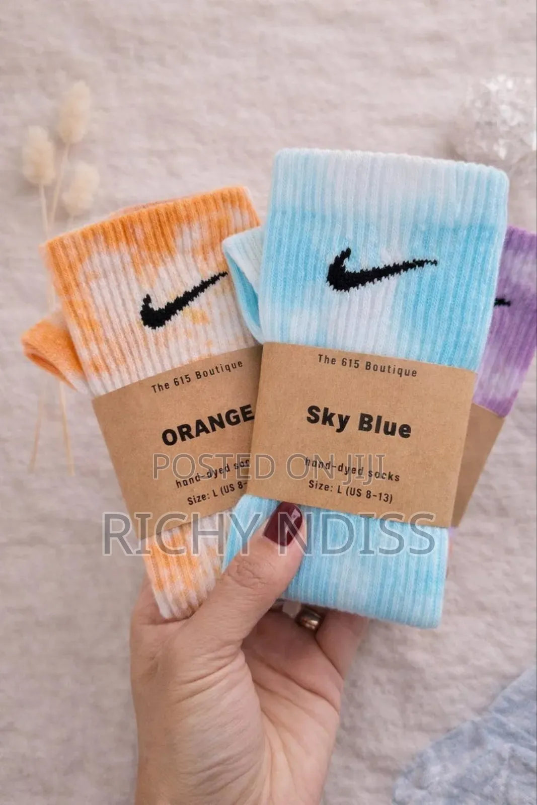 Tie-Dye Nike Socks (Green, Orange, Blue, Pink)
