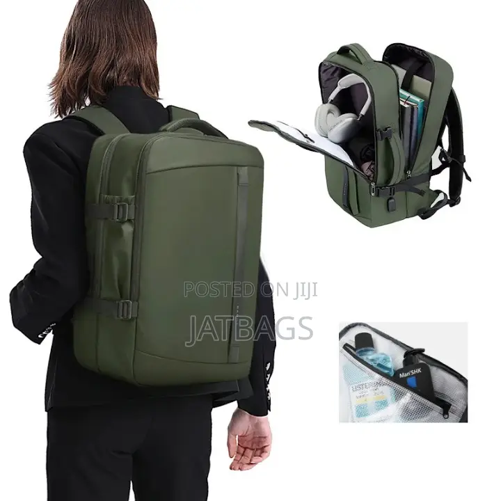 Bange Green Waterproof Anti-theft Laptop Backpack (Free Delivery)