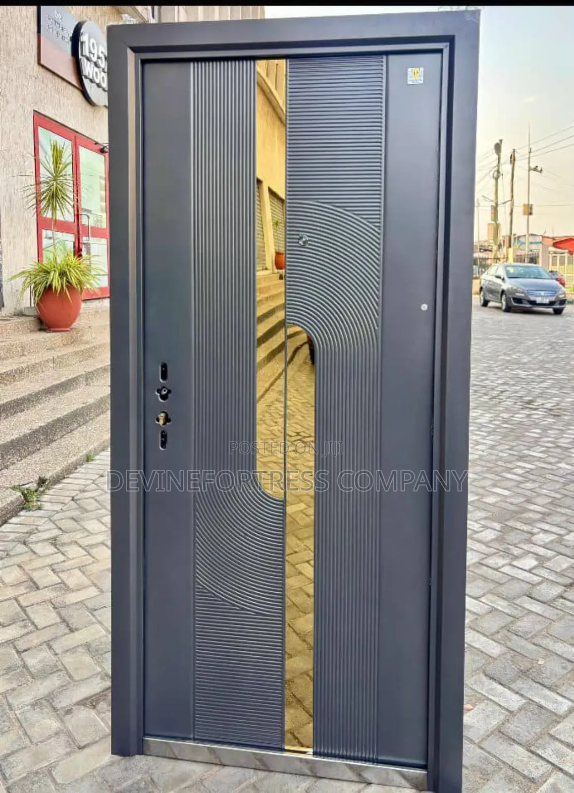 Anti Rust Security Door Single Paladin Gold Design