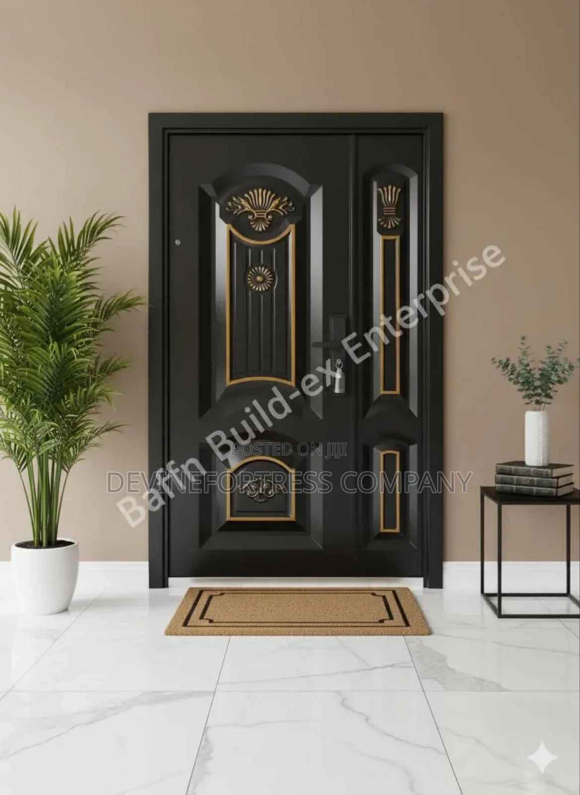 High Quality Sed Anti Rust Door for All Buildings//Gold//Black