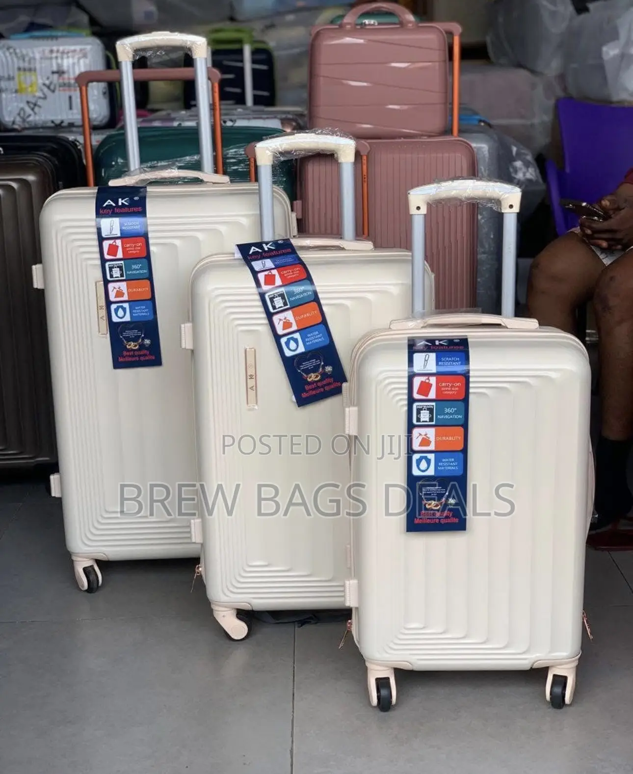 Quality Ak 3set Fiber Anticrack Traveling Bag.