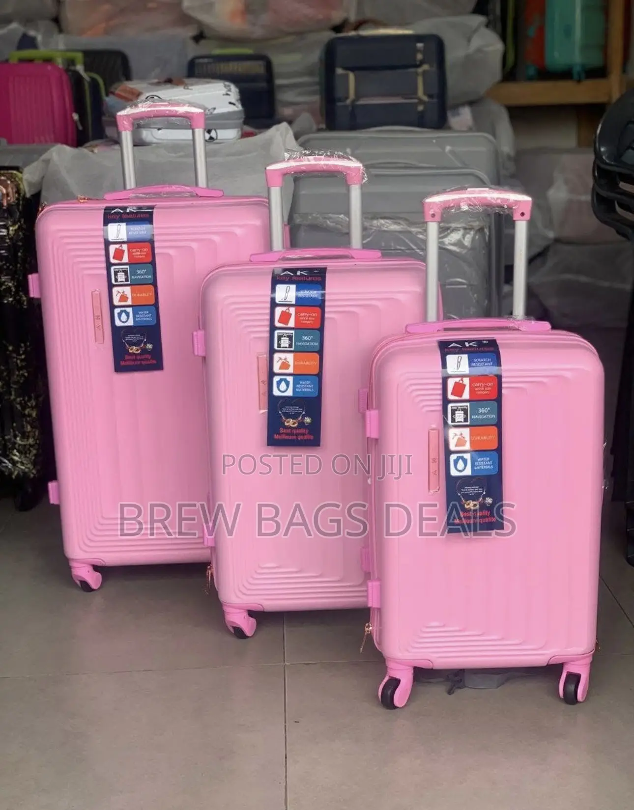 Quality Ak 3set Fiber Anticrack Traveling Bag.