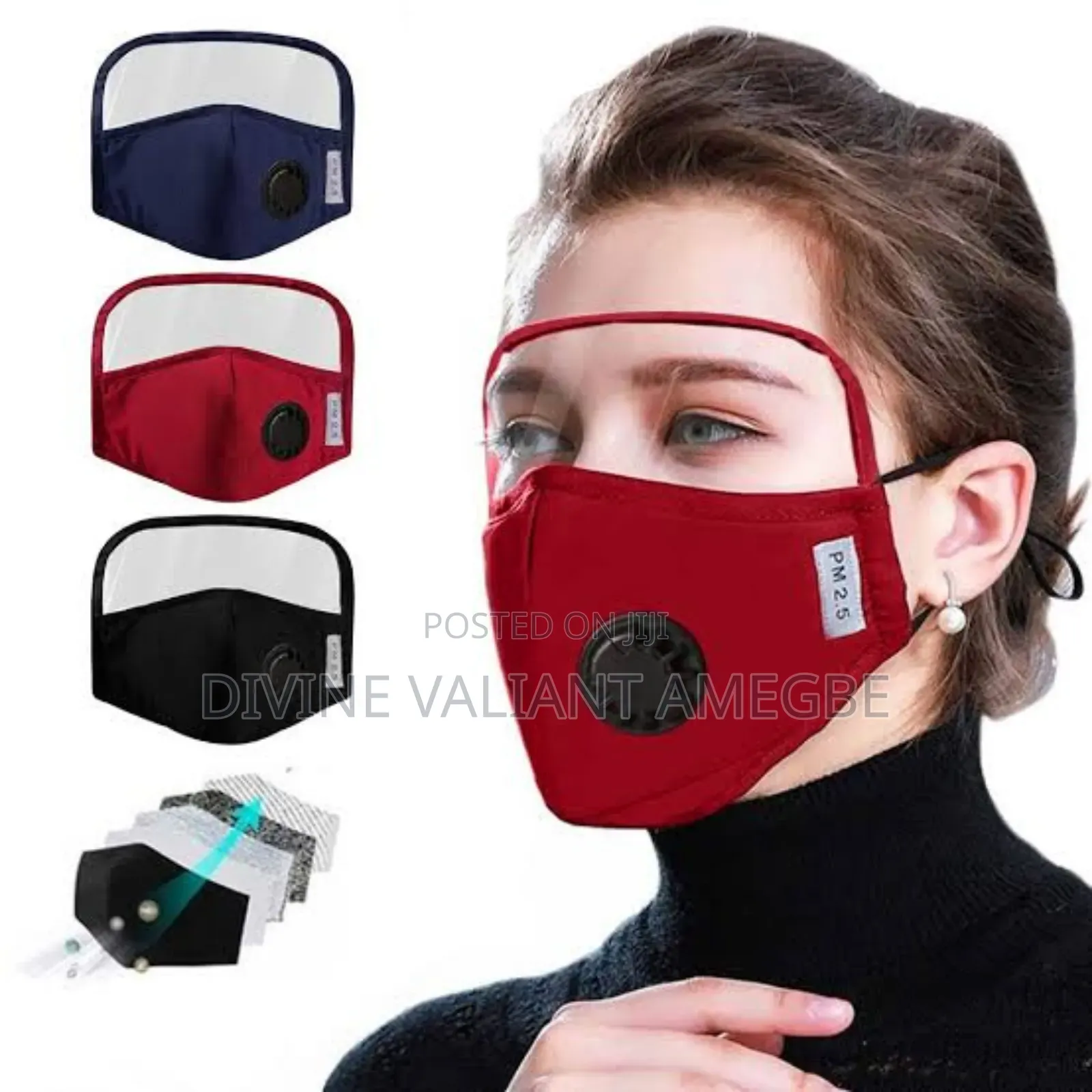 Mask, 2 In 1, Reusable, Detachable
